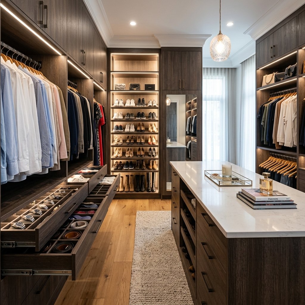 Clósets walk-in en Mérida y Querétaro: medidas mínimas y diseño